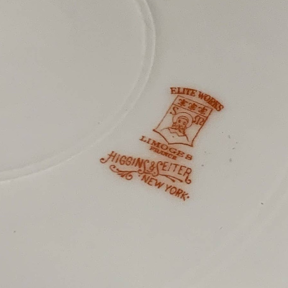 Antique Limoges France Rose 12" Platter Elite L France Higgins & Seiter - Picture 4 of 7